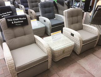 garden rattan recliner